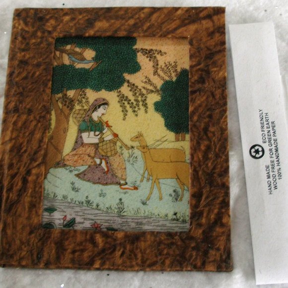 Eco Friendly Blank Book Journal 9x8 Handmade Crushed Gemstones Painted On Glass - Picture 1 of 8